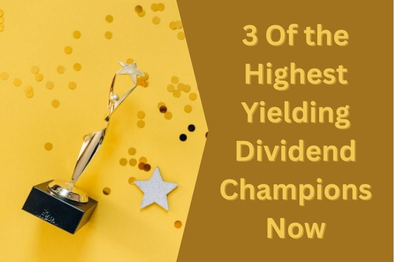 3 Of the Highest Yielding Dividend Champions Now